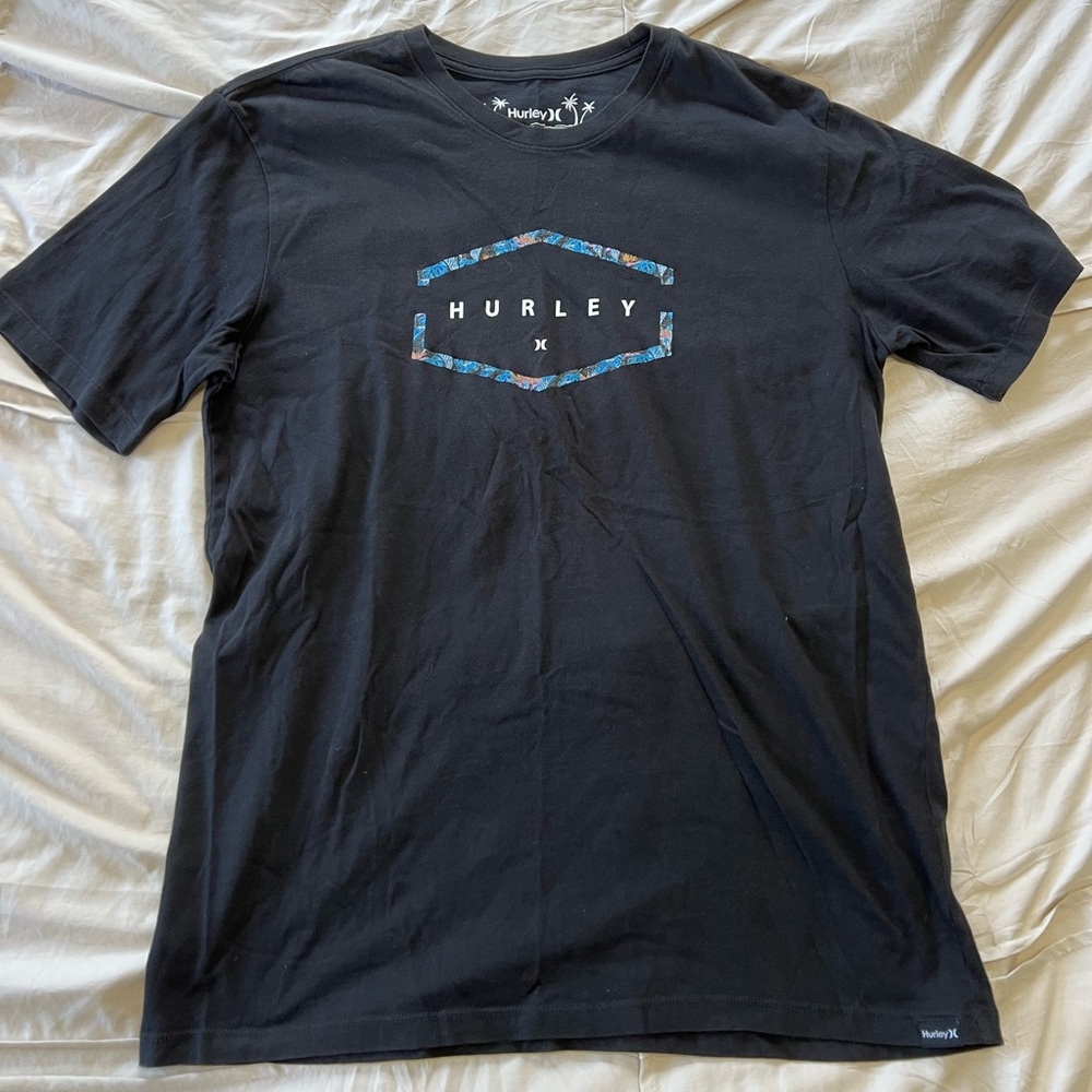 Hurley Black T-Shirt with Graphic Design